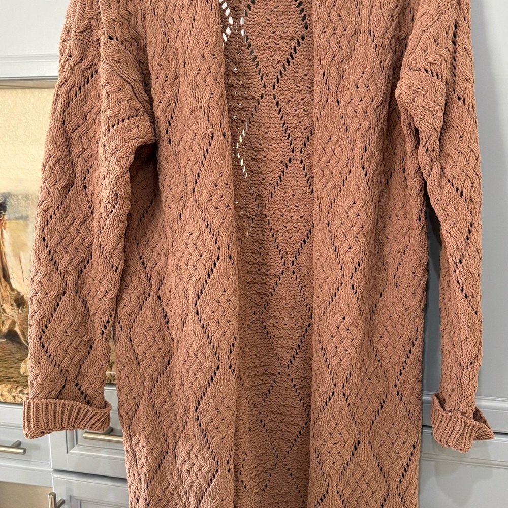 Women's Open Cardigan - Tan